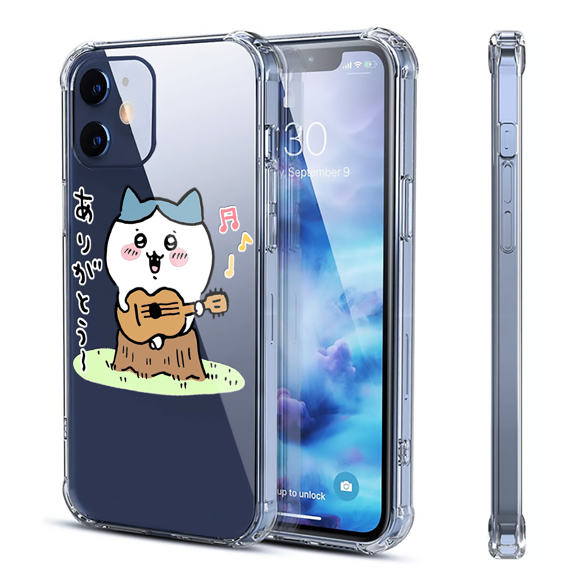 （画像用） ちいかわ ハチワレ Chii-kawa hachiware 【iPhone 12シリーズ対応】透明スマホケース（クリアソフトケース）